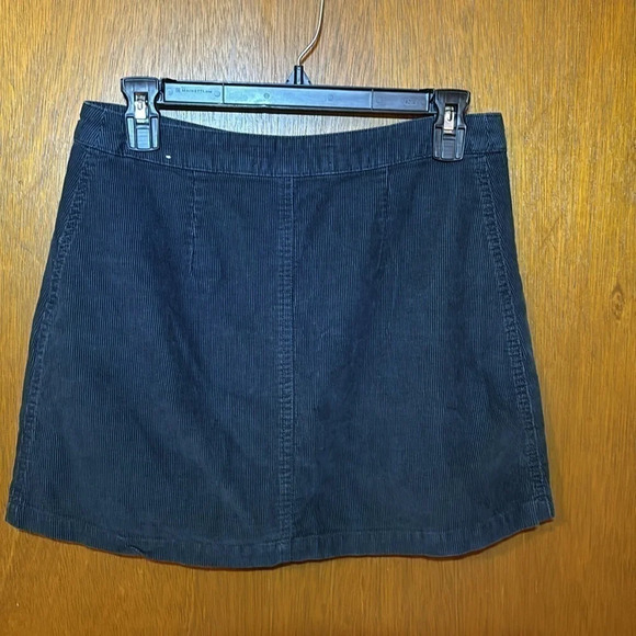 Abercrombie & Fitch Navy Corduroy Mini Skirt Size 2 - Picture 4 of 7